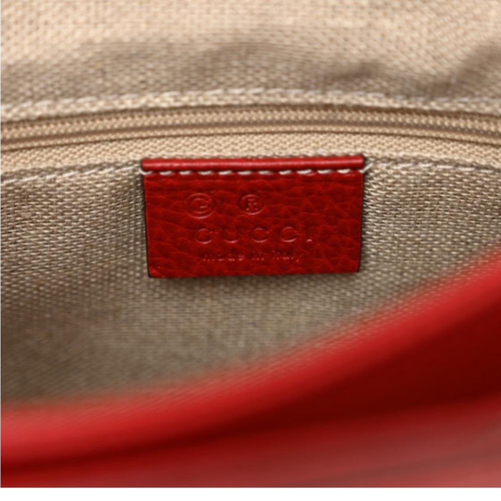 Gucci Scarlet Leather Satchel - Picture 5 of 6